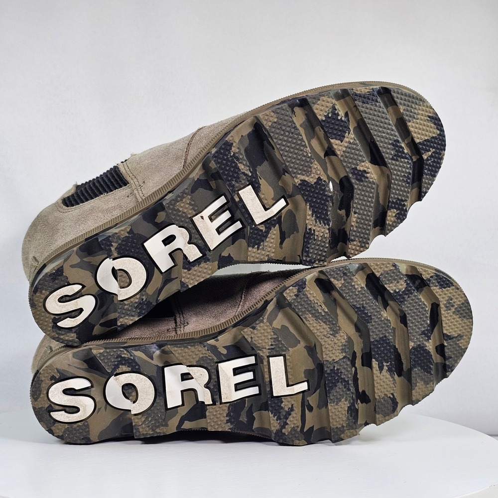 Sorel Joan of Arctic Next Lite Chelsea Wedge Boots Quarry Camo Sole NL3676-365 7 - Picture 6 of 7